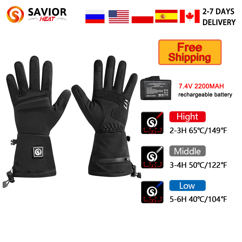 Motorcycle Glove Knuckle - กวางหิมะ S18 ฤดูหนาวถุงมืออุ่นถุงมือไฟฟ้ารถจักรยานยนต์Windproofแบตเตอรี่หน้าจอสัมผัสเล่นสกีLight Warm Cover The