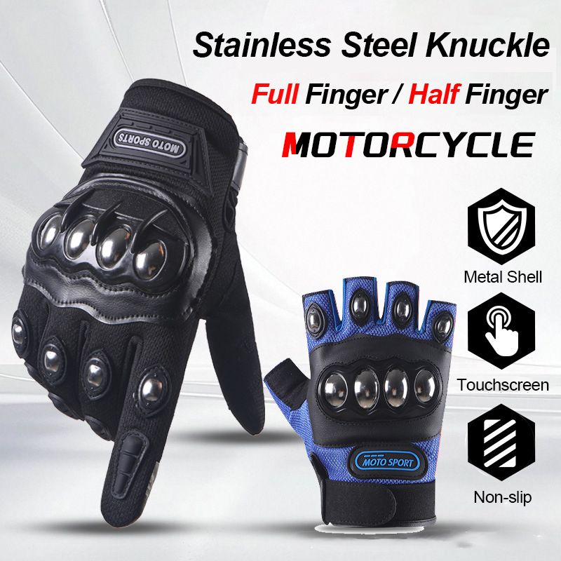 Work Glove Impact - ถุงมือสแตนเลสสตีลแบบนิรภัยสำหรับผู้ชาย ป้องกันการลื่น ป้องกันการกระแทก เหมาะสำหรับขี่มอเตอร์ไซค์ ปั่นจักรยาน เดินป่า
