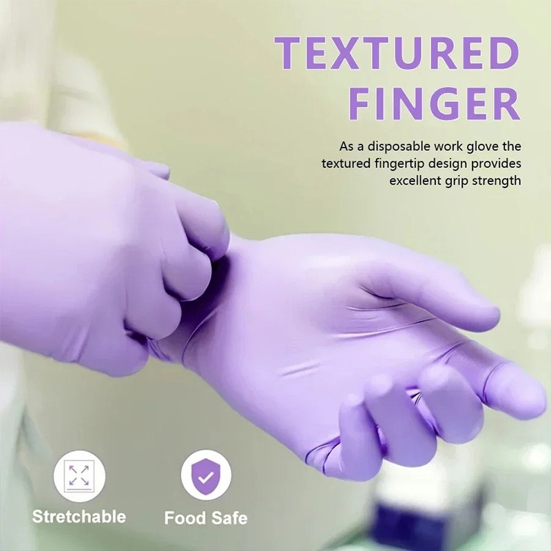 ถุงมือไนไตรล์สีม่วงแบบใช้แล้วท - Exam Glove Nitrile บทวิจารณ์และราคา