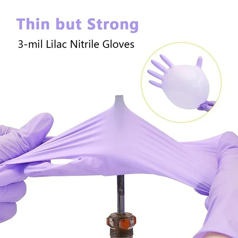 ถุงมือไนไตรล์สีม่วงแบบใช้แล้วท - Exam Glove Nitrile บทวิจารณ์และราคา