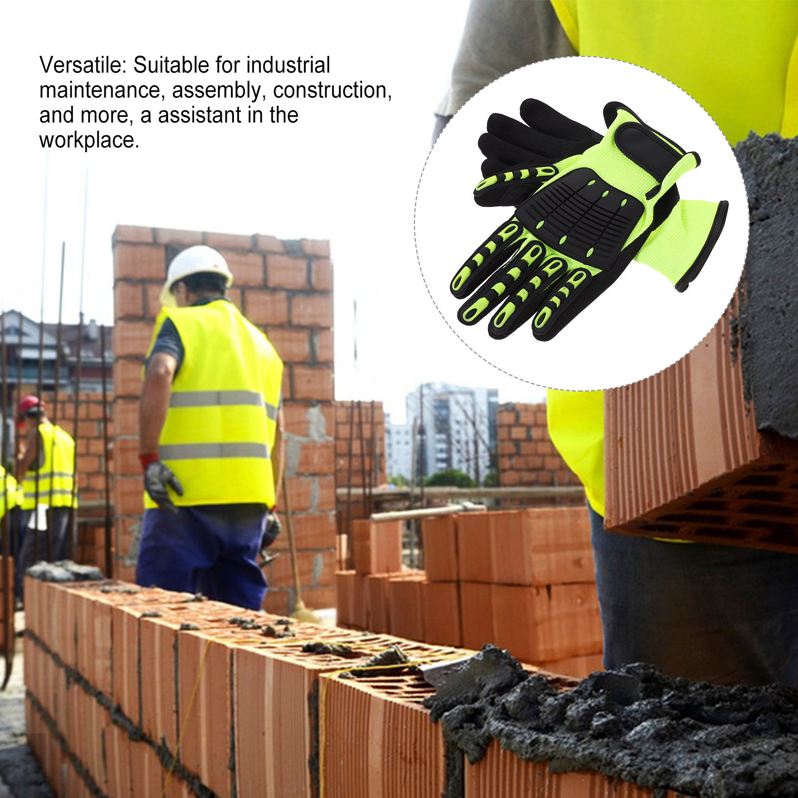 ถุงมือทำสวนแบบหนา 1 คู่ ทนทานต - Work Glove Impact บทวิจารณ์และราคา