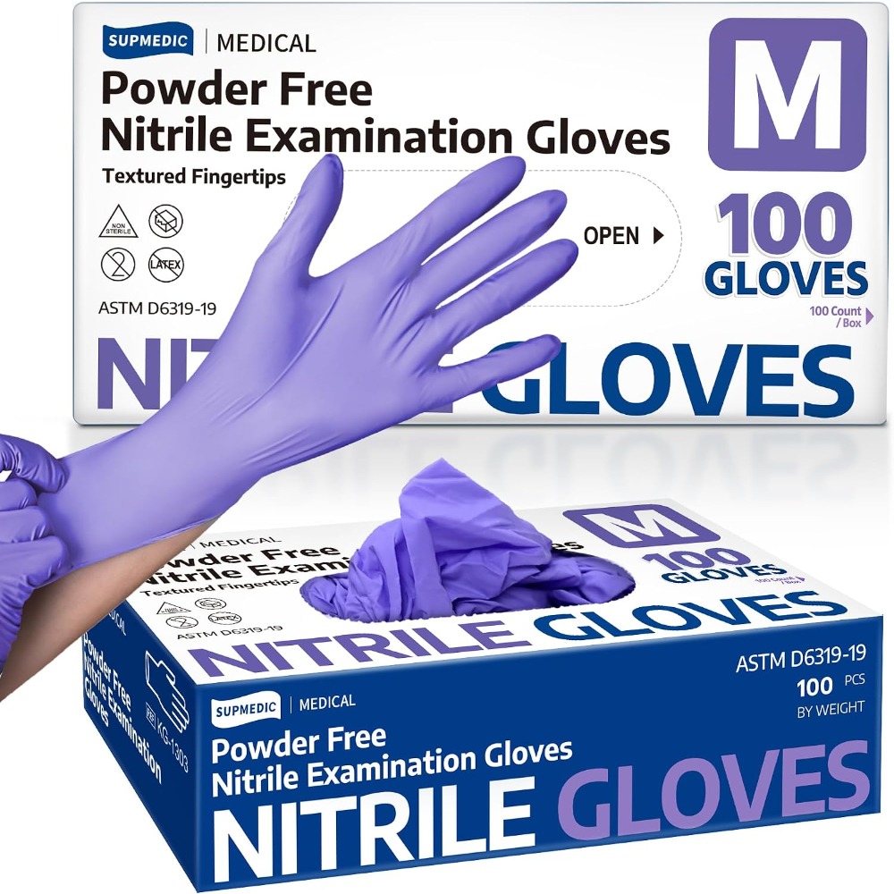 ถุงมือไนไตรล์แบบใช้แล้วทิ้งสำห - Exam Glove Nitrile บทวิจารณ์และราคา