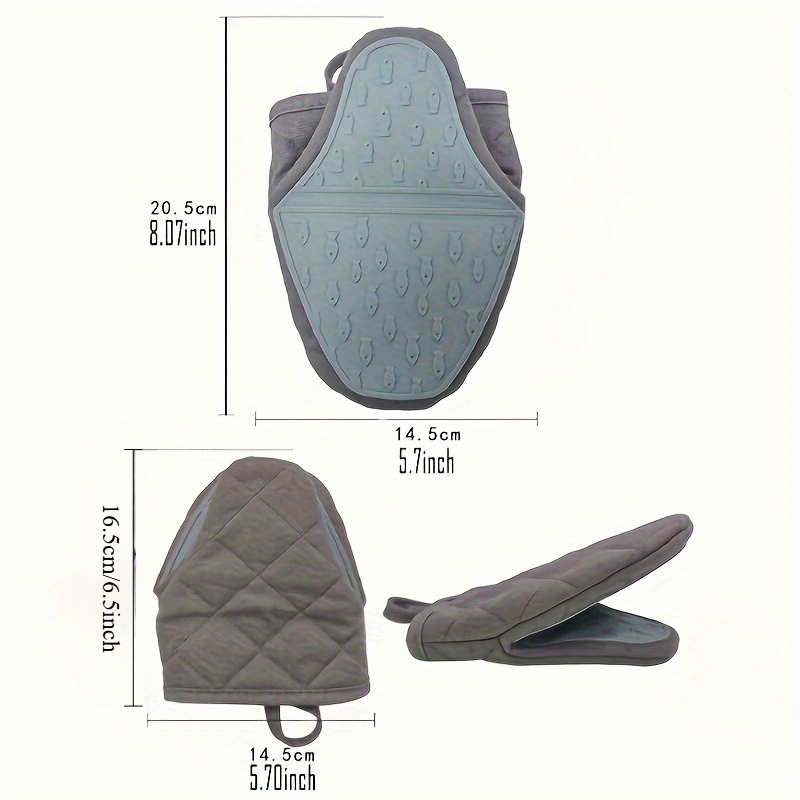 แผ่นซิลิโคน 2 ชิ้น |   ด้ามจับ - Oven Mitt Silicone บทวิจารณ์และราคา