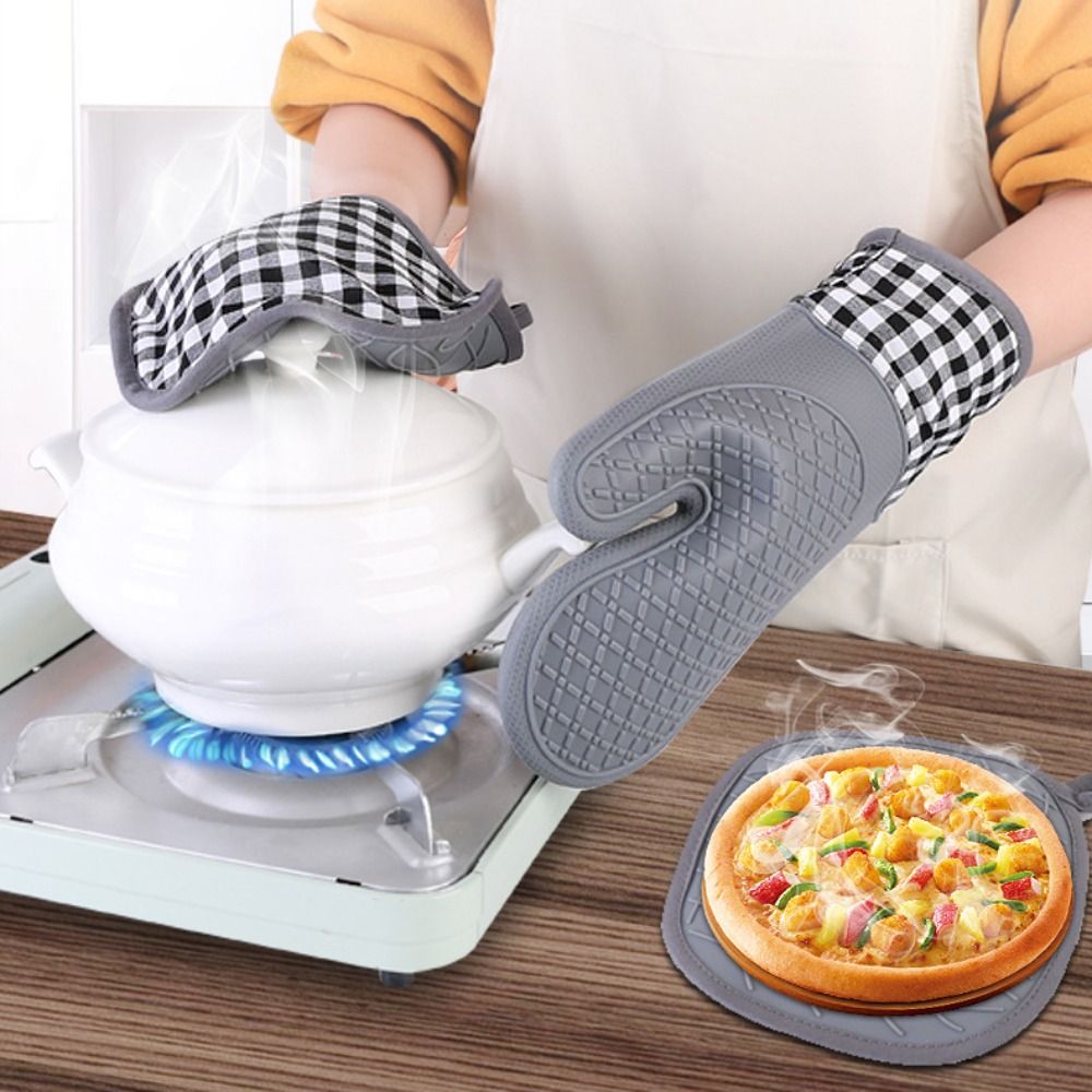 ถุงมือหุ้มฉนวนกันความร้อนซิลิโ - Oven Mitt Silicone บทวิจารณ์และราคา
