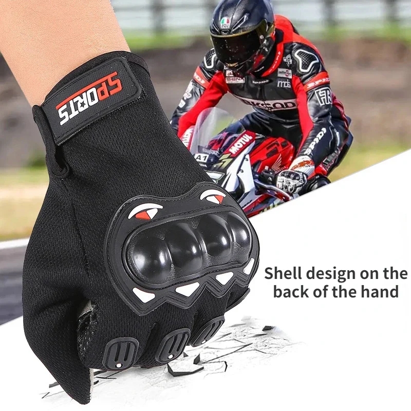 ผู้ชายถุงมือรถจักรยานยนต์เต็ม/ - Motorcycle Glove Knuckle บทวิจารณ์และราคา
